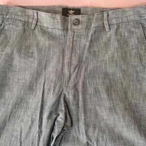 Dockers Straight Fit Mens 32x29 Pants 4 Pockets Navy Blue Stretch 98% Cotton